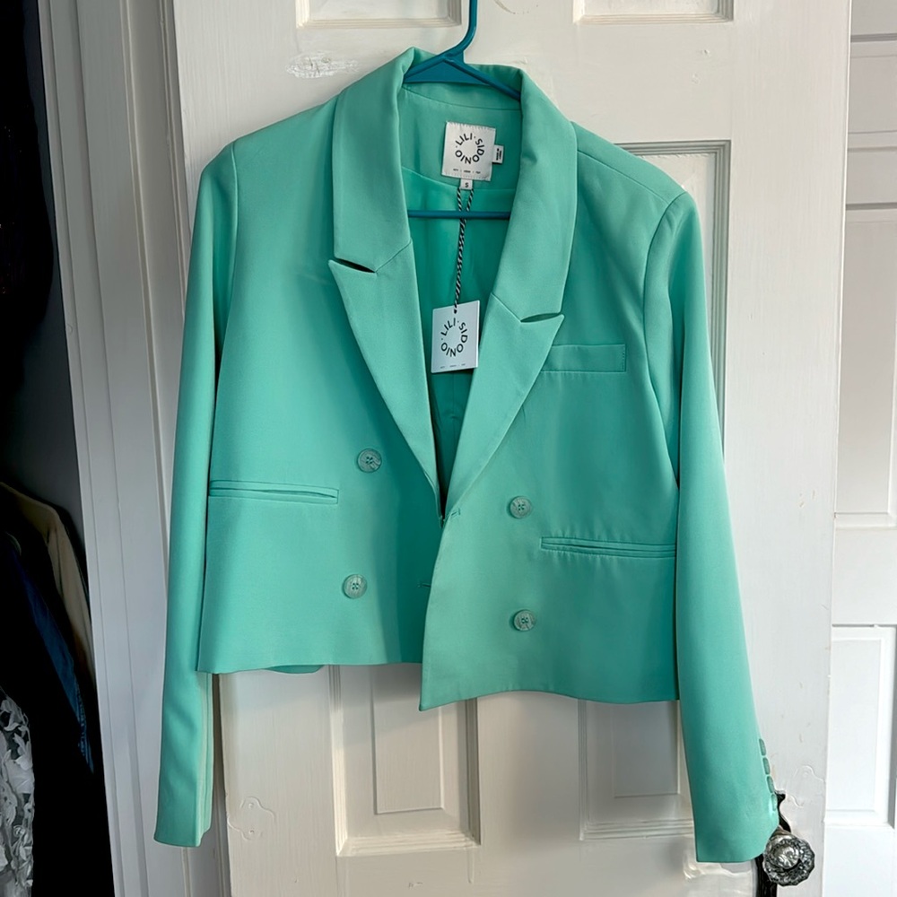 Lili Sidonio Chic Business Green Blazer- Small